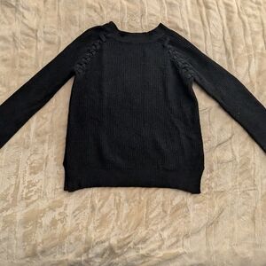 Pink Rose - Black Sweater